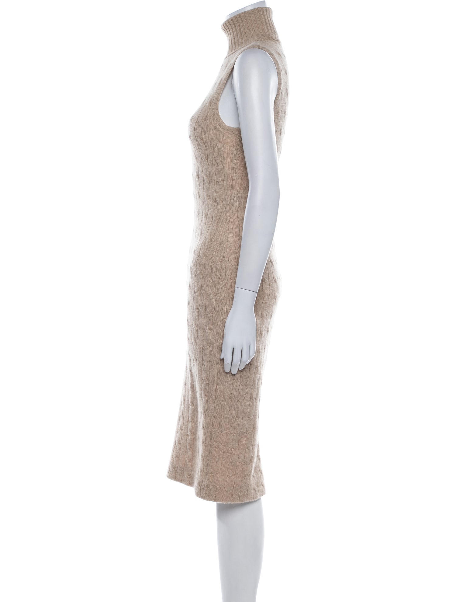 Ralph Lauren Black Label Cashmere Midi Length Dress