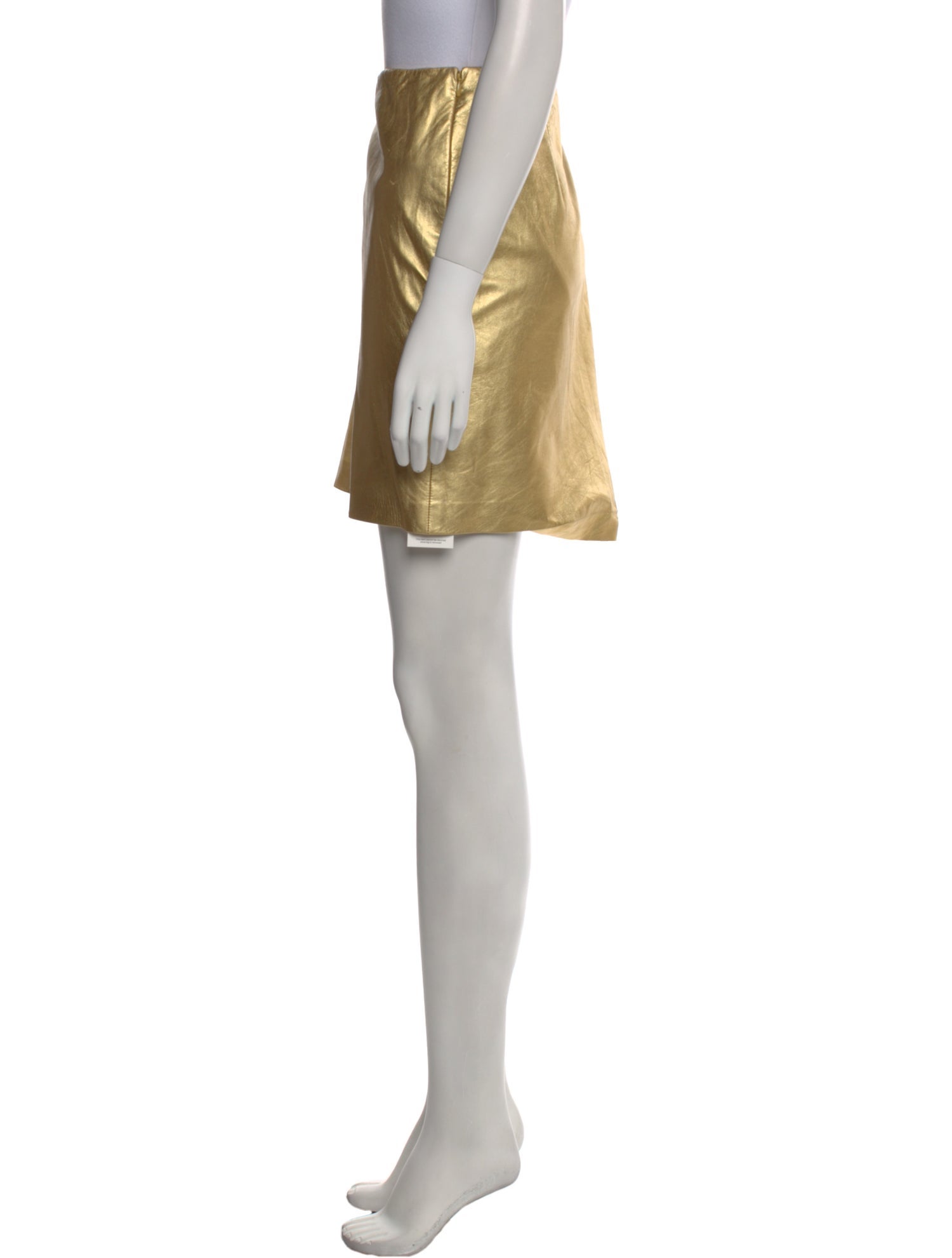 Ralph Lauren Black Label Lamb Leather Mini Skirt