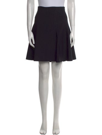 Ralph Lauren Black Label Pleated Accents Knee-Length Skirt