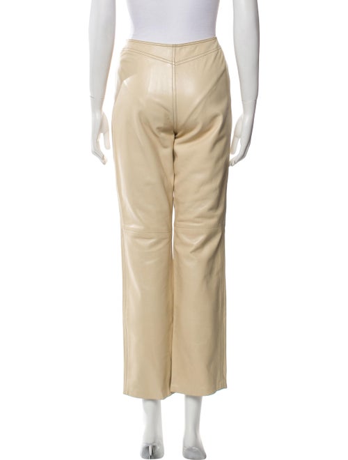 Ralph Lauren Black Label Leather Straight Leg Pants