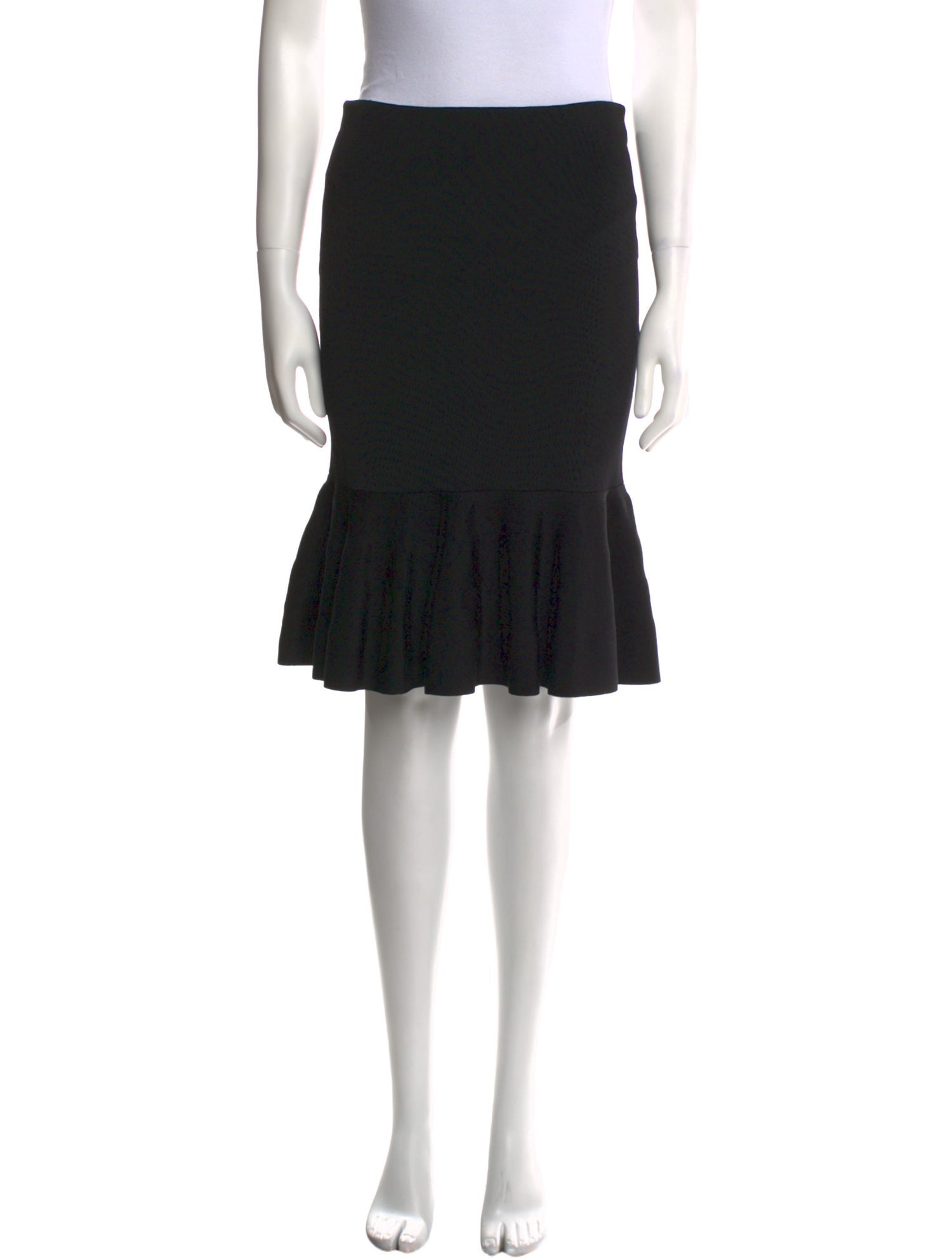 Ralph Lauren Black Label Ruffle Embellishment Knee-Length Skirt