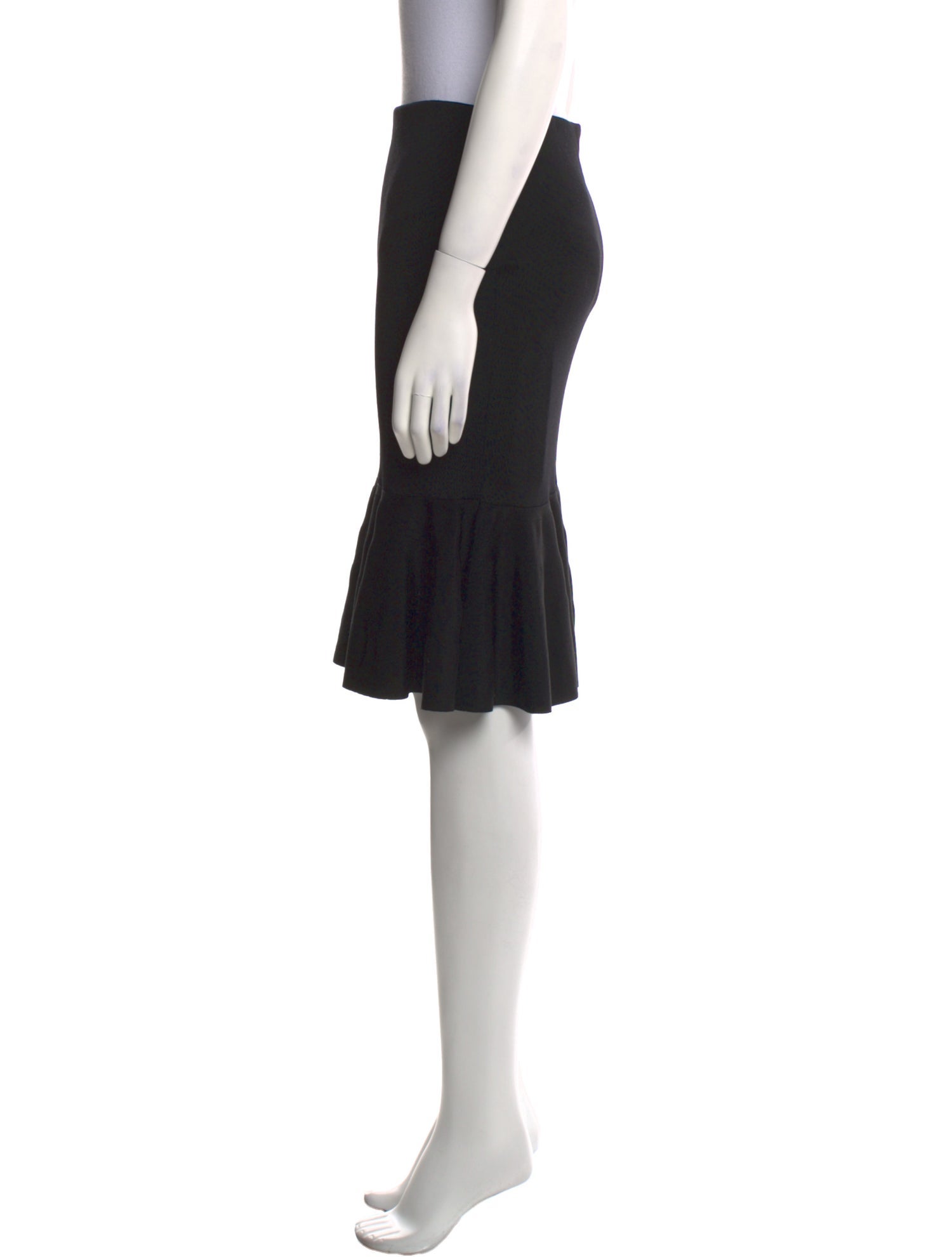 Ralph Lauren Black Label Ruffle Embellishment Knee-Length Skirt