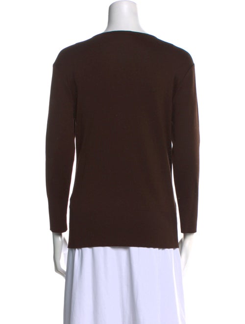 Ralph Lauren Black Label Scoop Neck Three-Quarter Sleeve Top