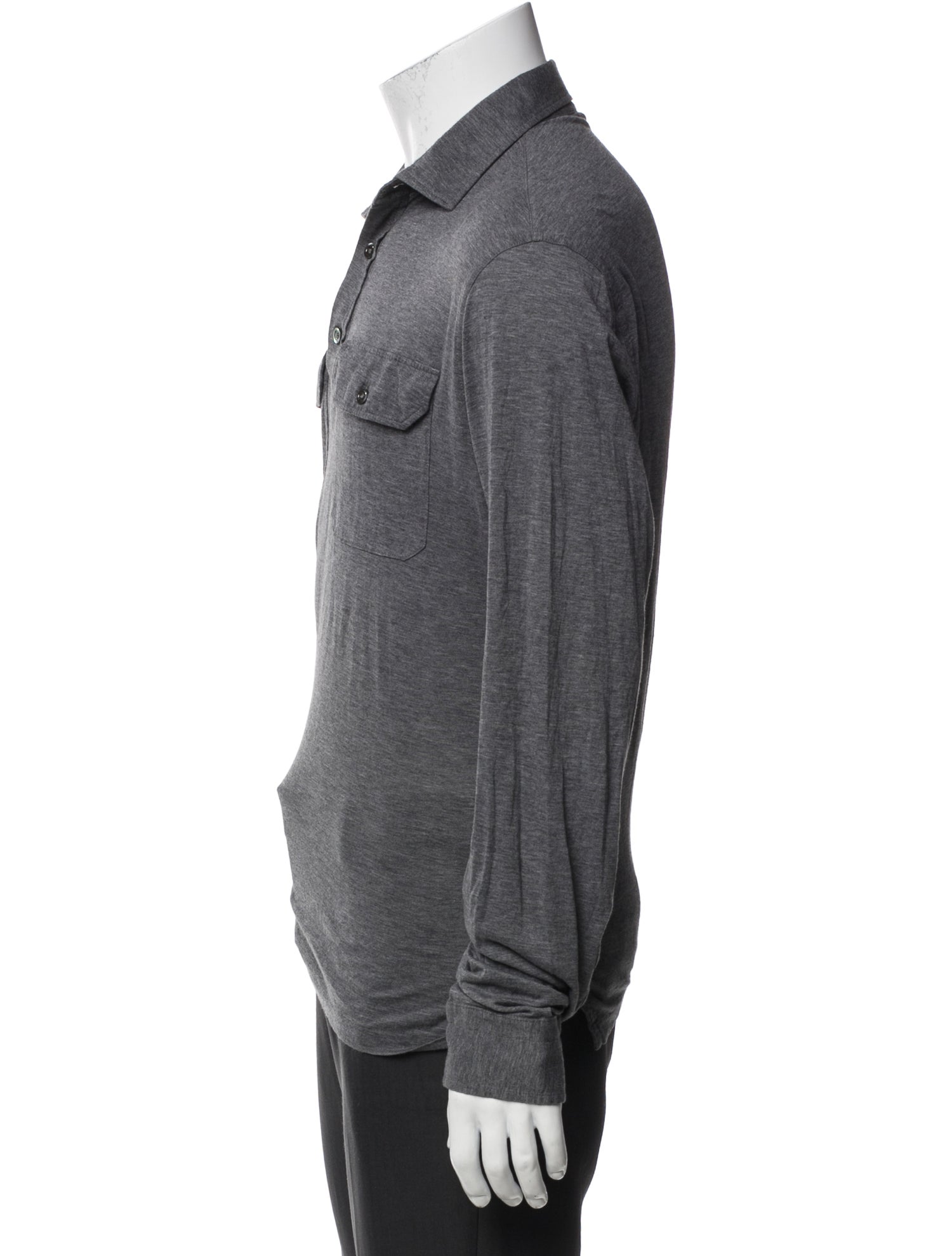 Ralph Lauren Black Label V-Neck Long Sleeve Polo Shirt