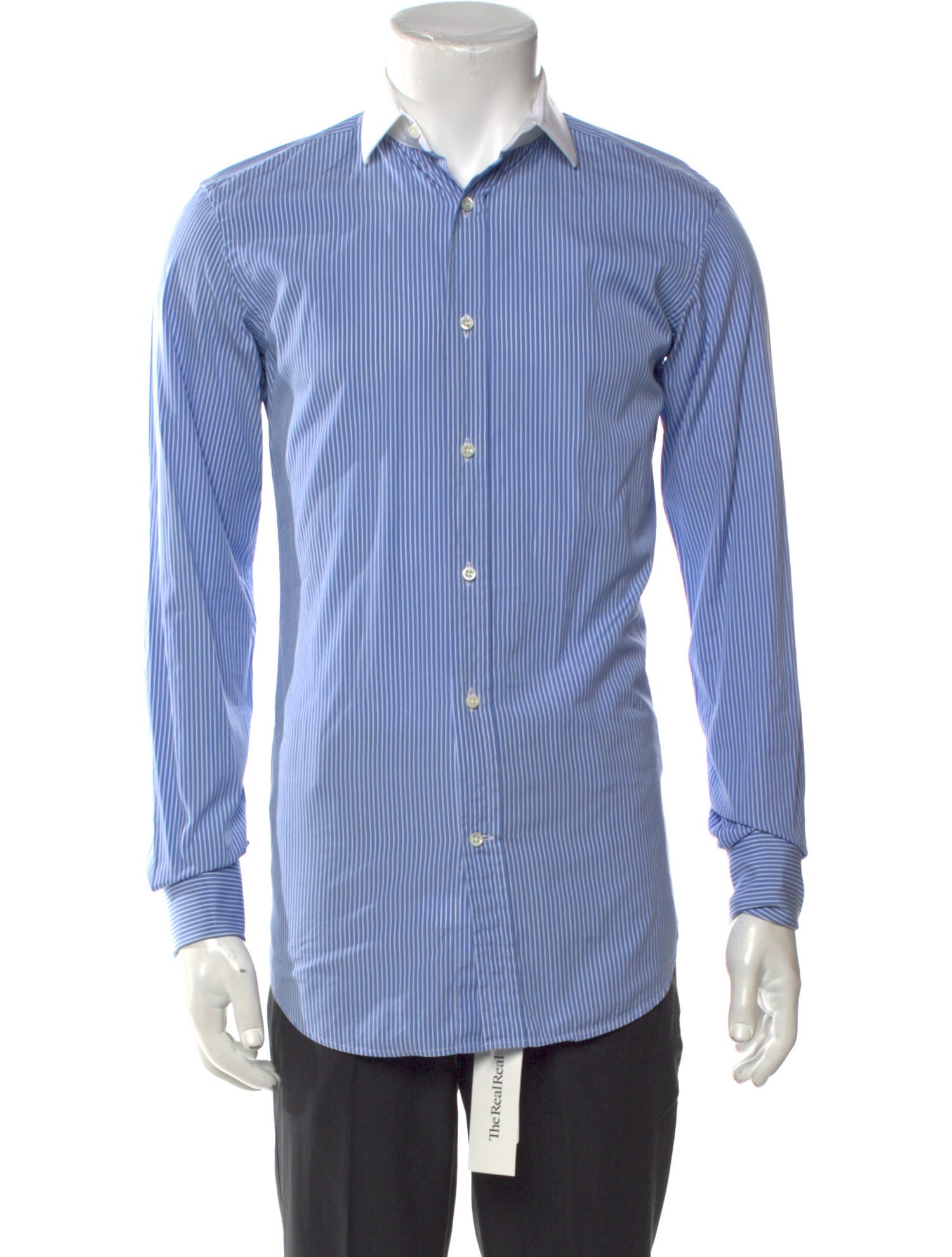 Ralph Lauren Black Label Striped Long Sleeve Dress Shirt