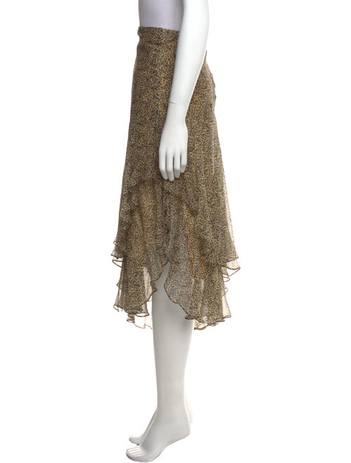 Ralph Lauren Black Label Silk Midi Length Skirt