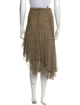 Ralph Lauren Black Label Silk Midi Length Skirt