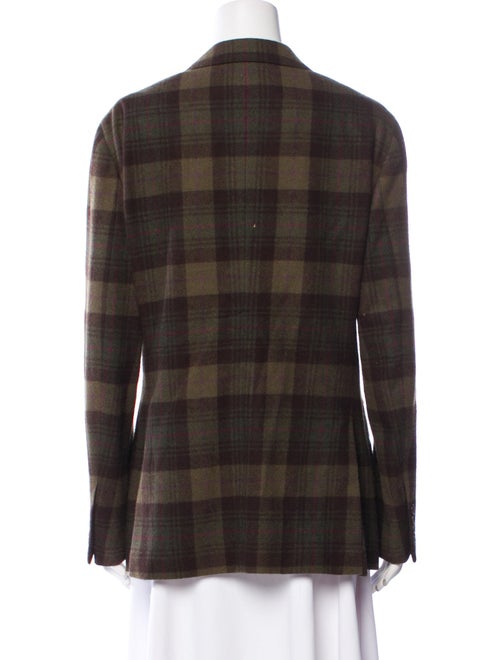 Ralph Lauren Purple Label Cashmere Plaid Print Blazer