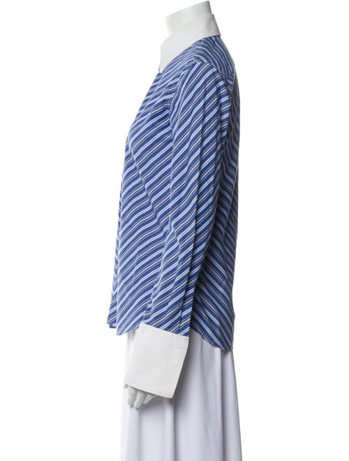 Ralph Lauren Black Label Striped Long Sleeve Button-Up Top