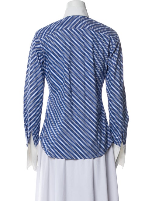 Ralph Lauren Black Label Striped Long Sleeve Button-Up Top