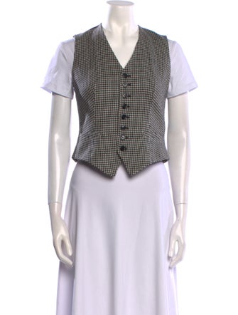 Ralph Lauren Black Label Tweed Plaid Print Crop Top