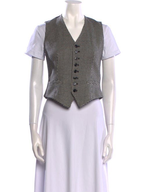 Ralph Lauren Black Label Tweed Plaid Print Crop Top