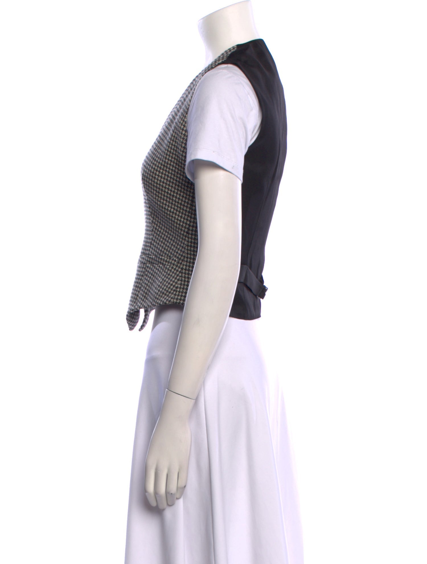 Ralph Lauren Black Label Tweed Plaid Print Crop Top