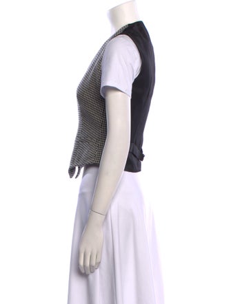 Ralph Lauren Black Label Tweed Plaid Print Crop Top