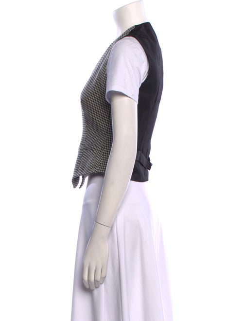 Ralph Lauren Black Label Tweed Plaid Print Crop Top