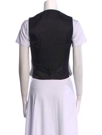 Ralph Lauren Black Label Tweed Plaid Print Crop Top