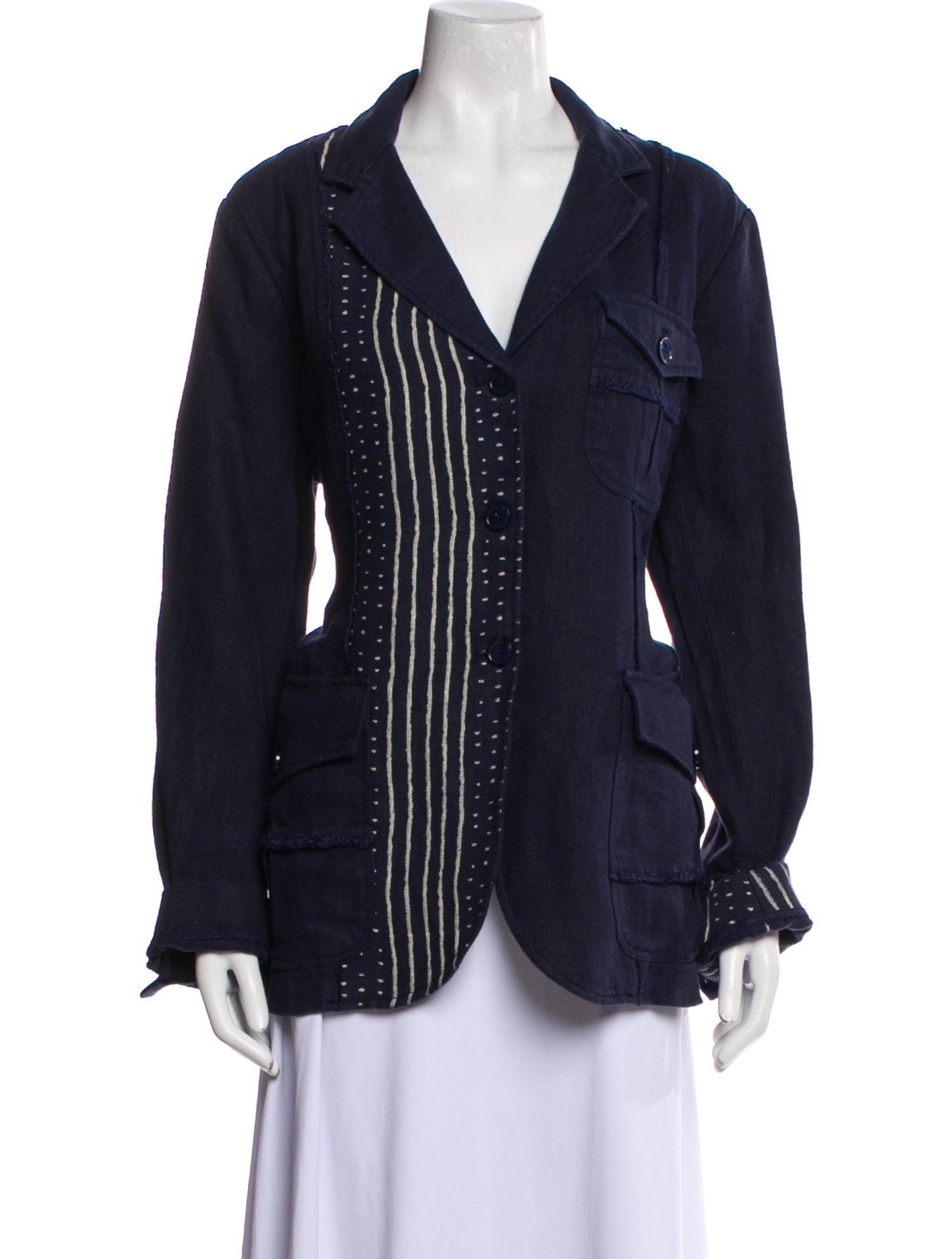 Lauren Ralph Lauren Linen Striped Blazer