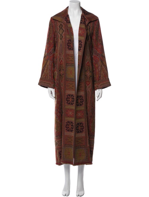 Ralph Lauren Black Label Wool Plaid Print Coat