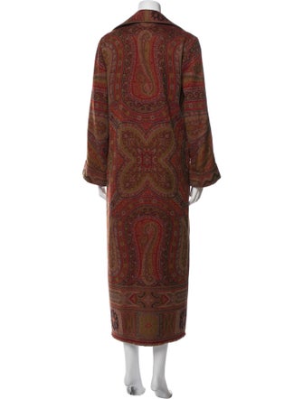 Ralph Lauren Black Label Wool Plaid Print Coat