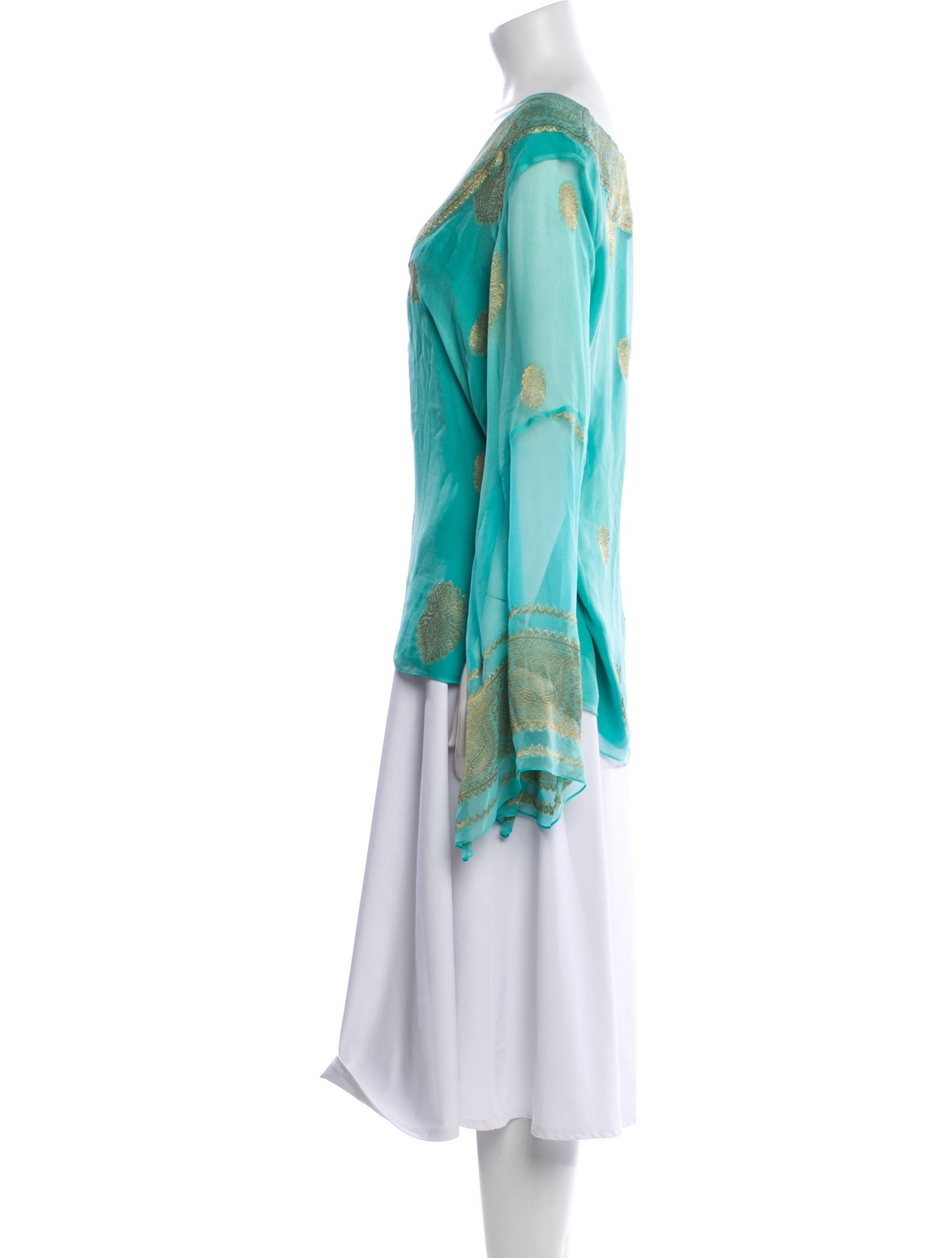 Ralph Lauren Black Label Silk Printed Blouse