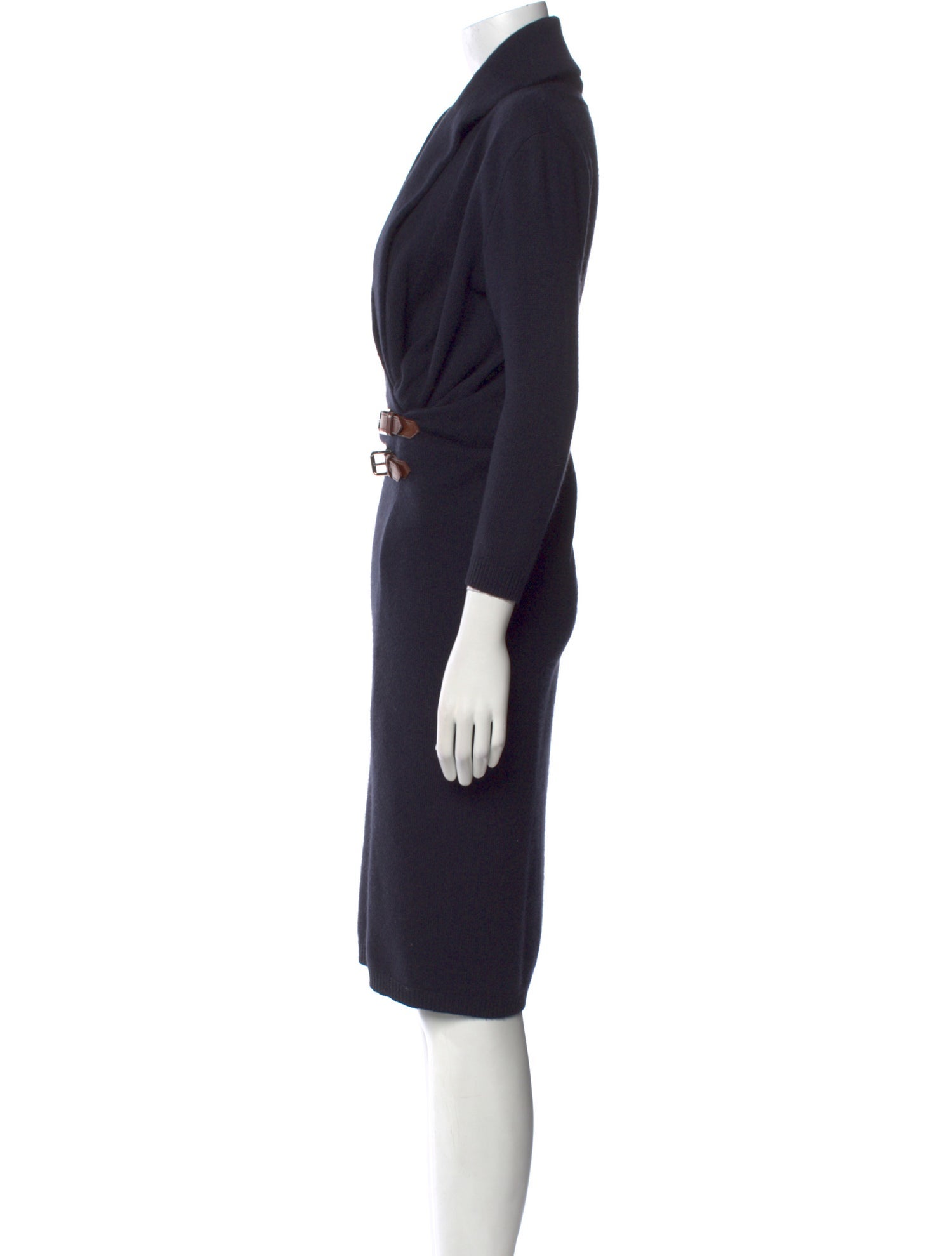 Ralph Lauren Black Label Merino Wool Midi Length Dress