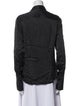 Ralph Lauren Black Label Silk Long Sleeve Button-Up Top