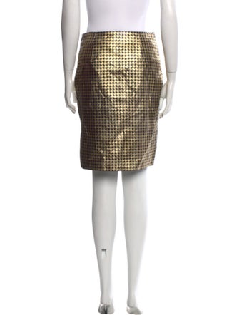 Ralph Lauren Black Label Leather Knee-Length Skirt