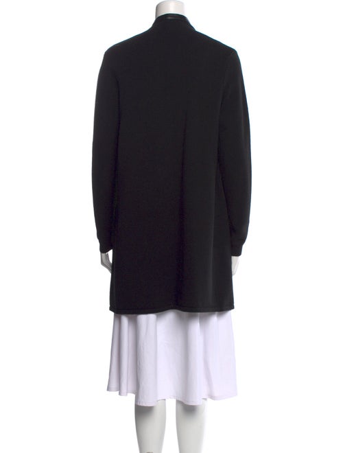 Ralph Lauren Black Label Lamb Leather Open Front Sweater