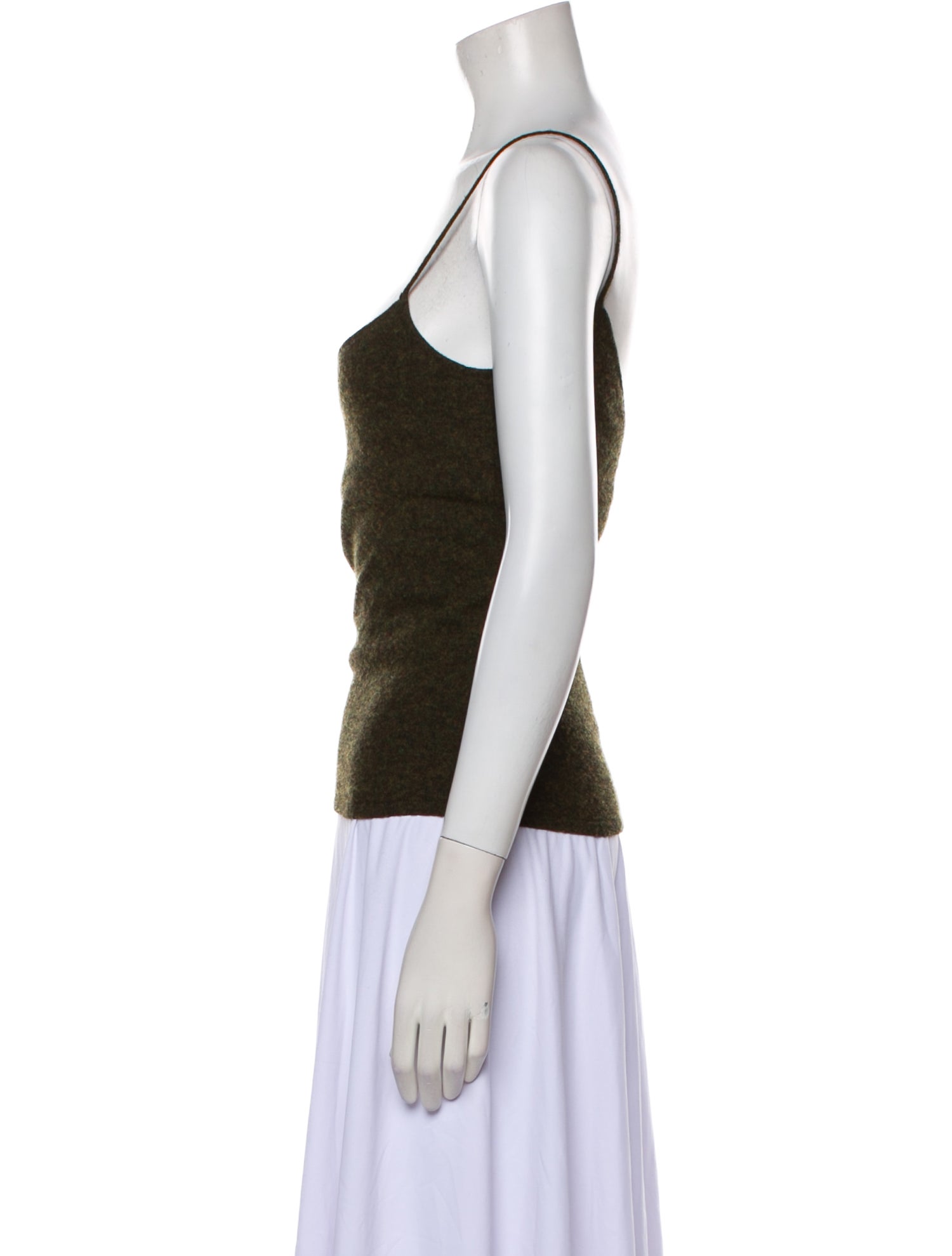 Ralph Lauren Black Label Cashmere Square Neckline Top