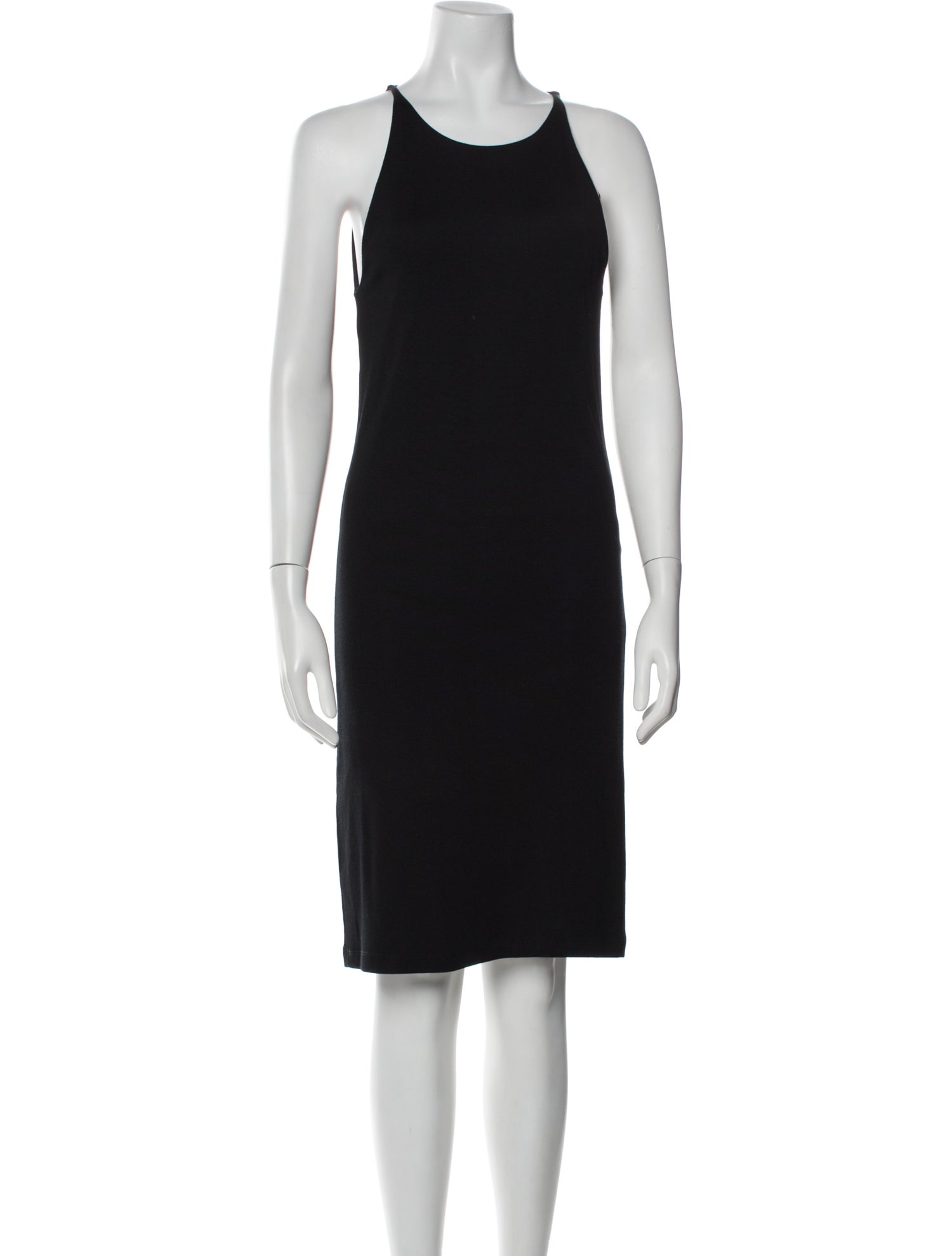 Ralph Lauren Black Label Scoop Neck Knee-Length Dress