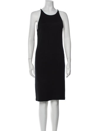 Ralph Lauren Black Label Scoop Neck Knee-Length Dress