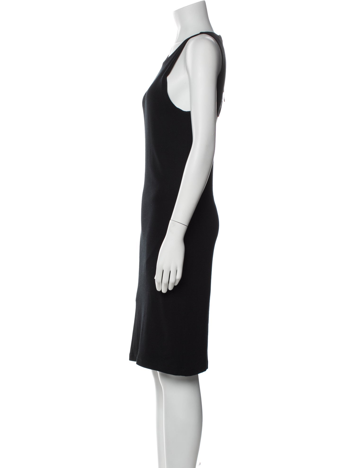 Ralph Lauren Black Label Scoop Neck Knee-Length Dress