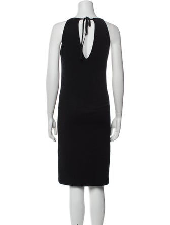 Ralph Lauren Black Label Scoop Neck Knee-Length Dress