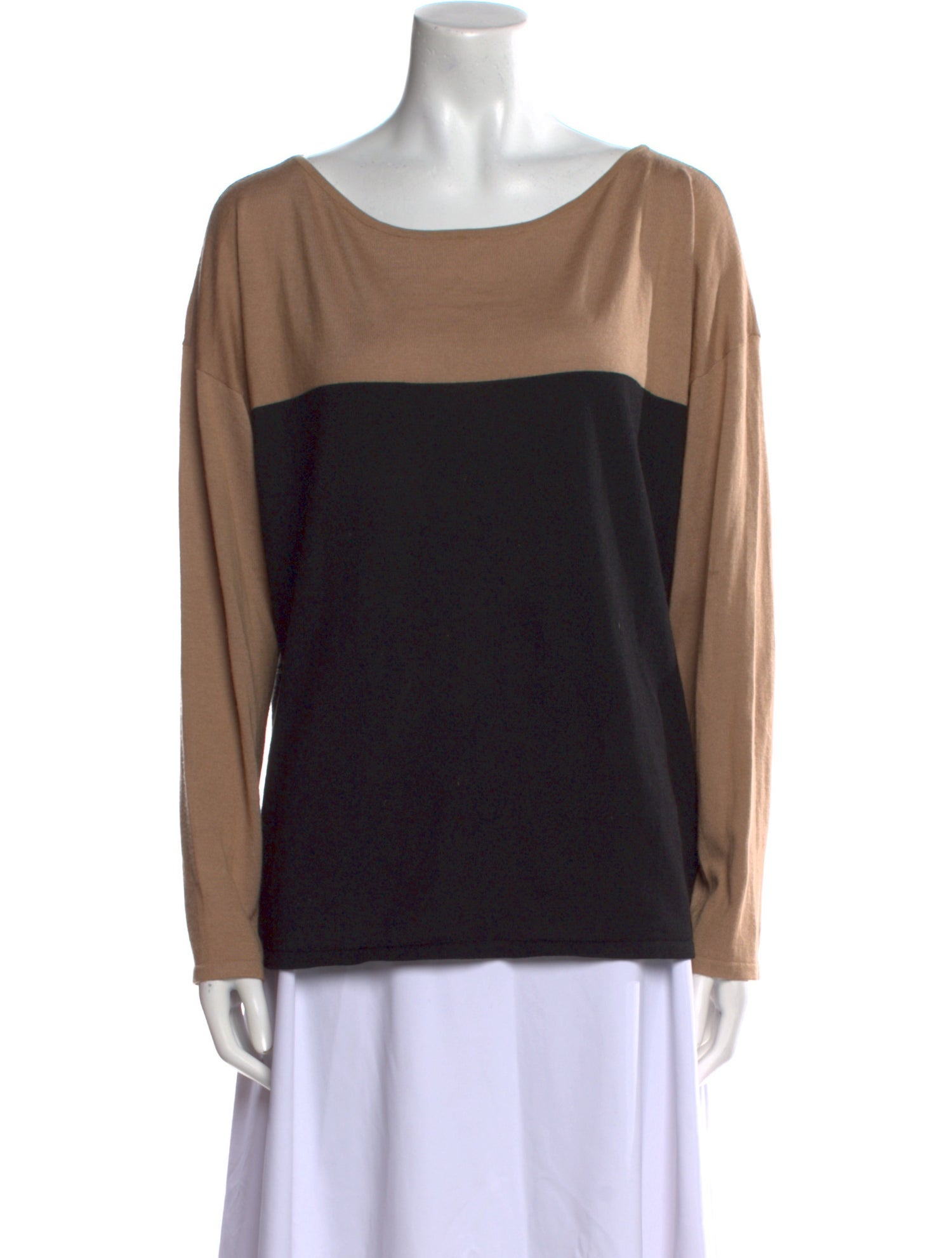 Ralph Lauren Black Label Cashmere Colorblock Pattern Sweater