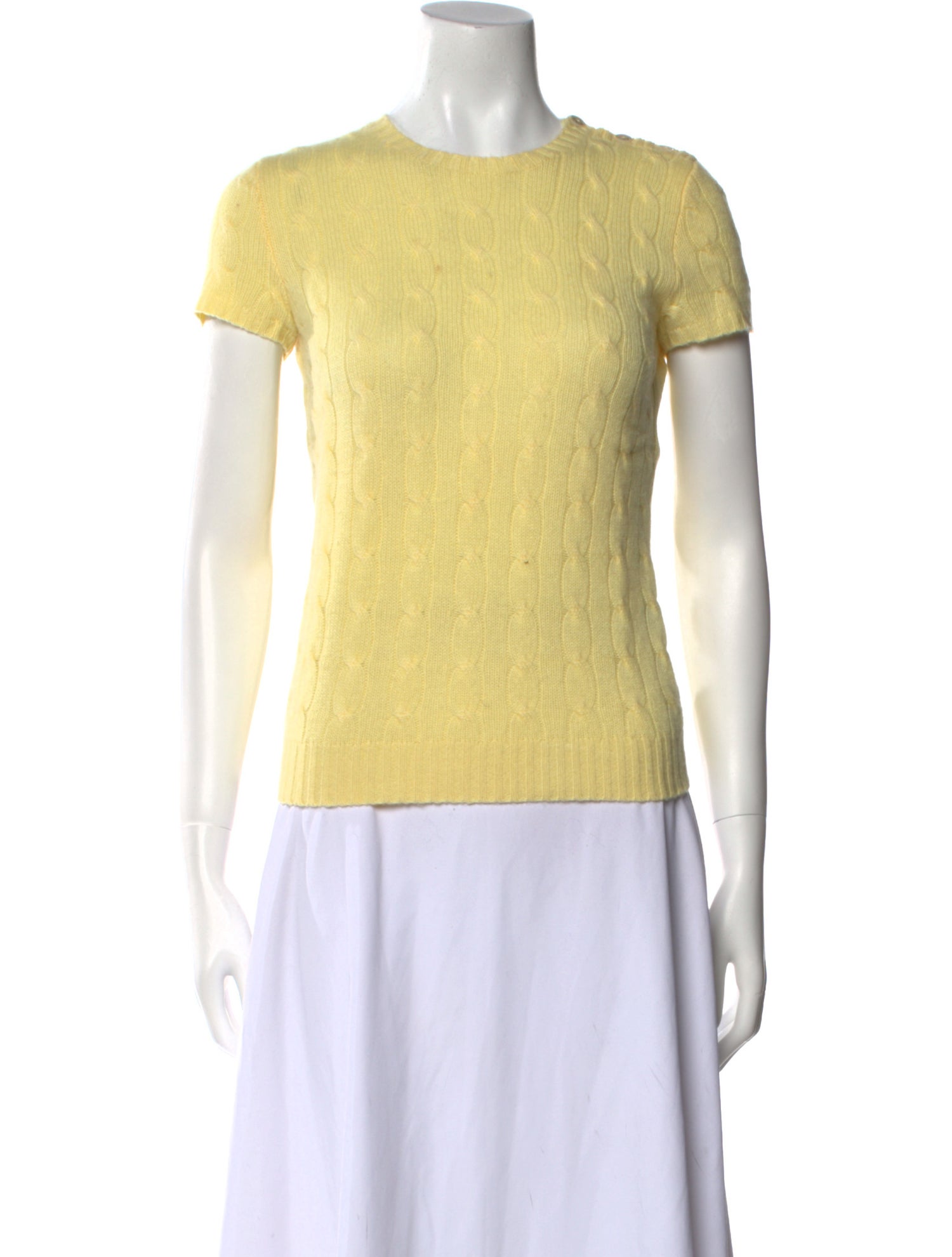 Ralph Lauren Black Label Cashmere Crew Neck Top