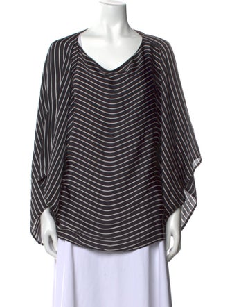 Ralph Lauren Black Label Silk Striped Blouse