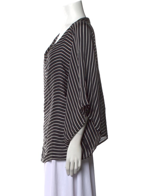 Ralph Lauren Black Label Silk Striped Blouse
