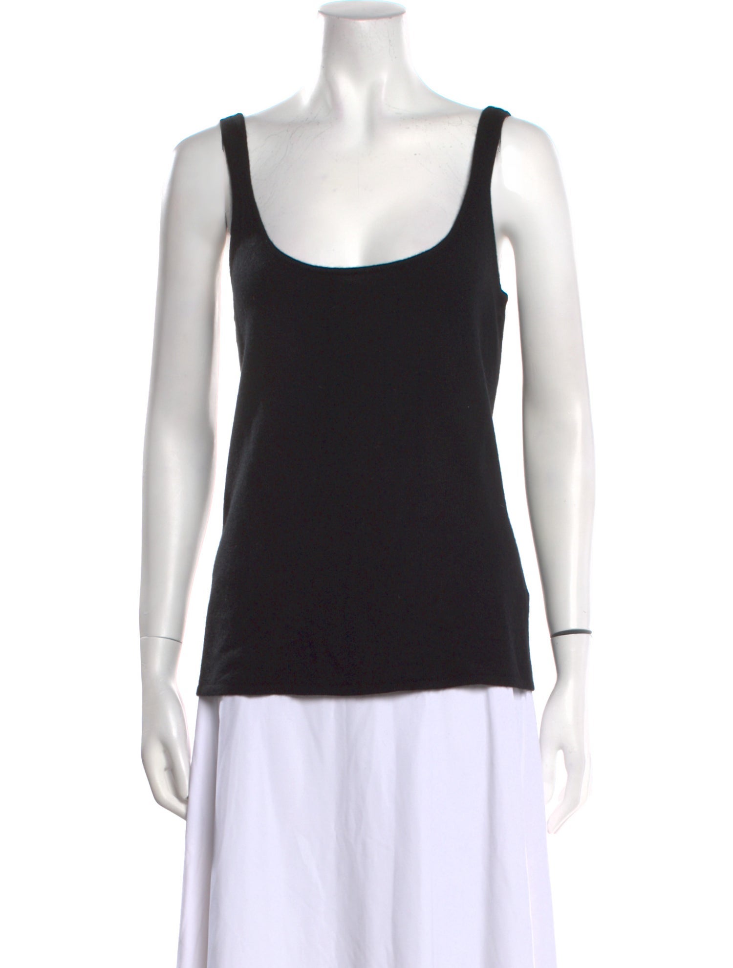 Ralph Lauren Black Label Cashmere Scoop Neck Top