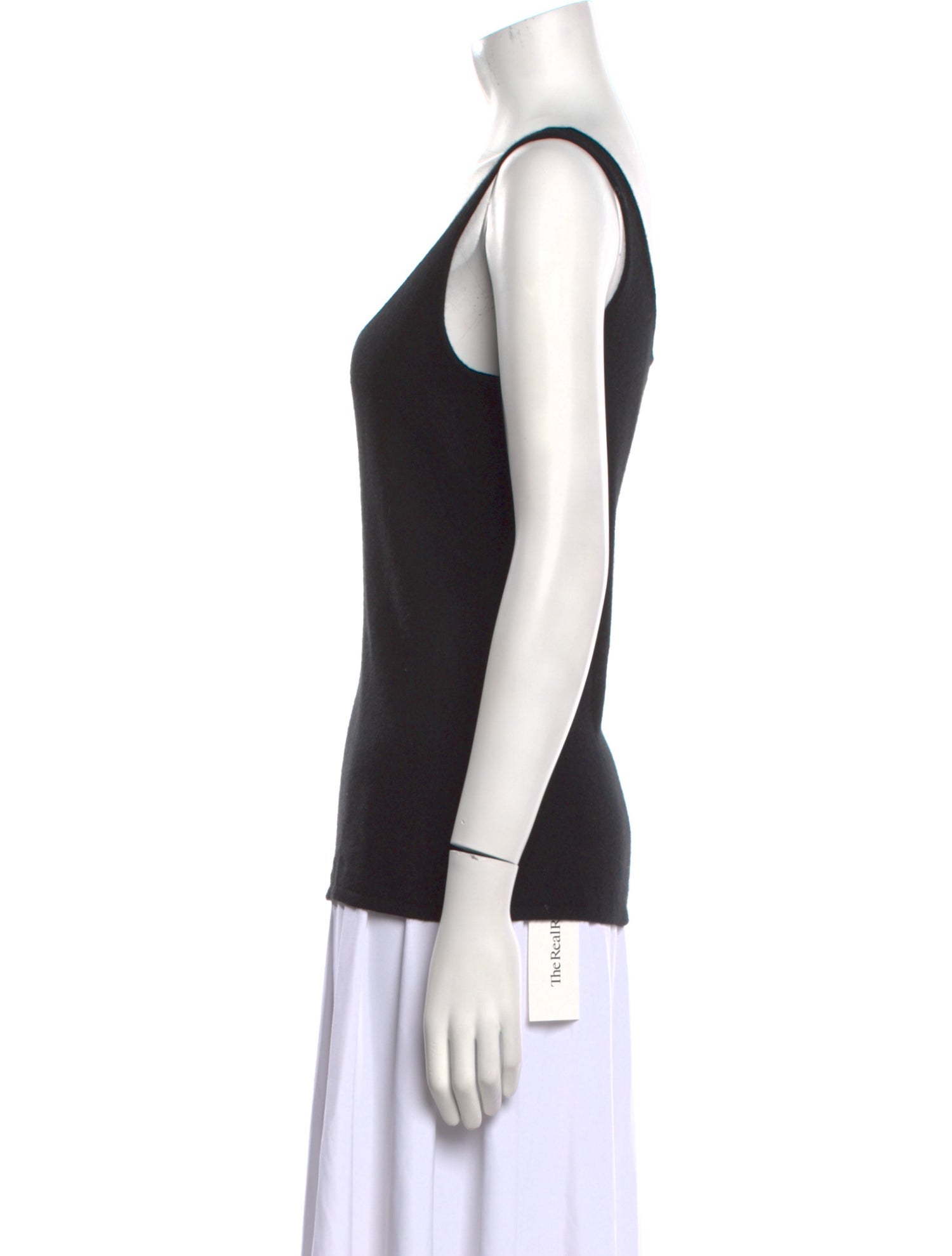 Ralph Lauren Black Label Cashmere Scoop Neck Top