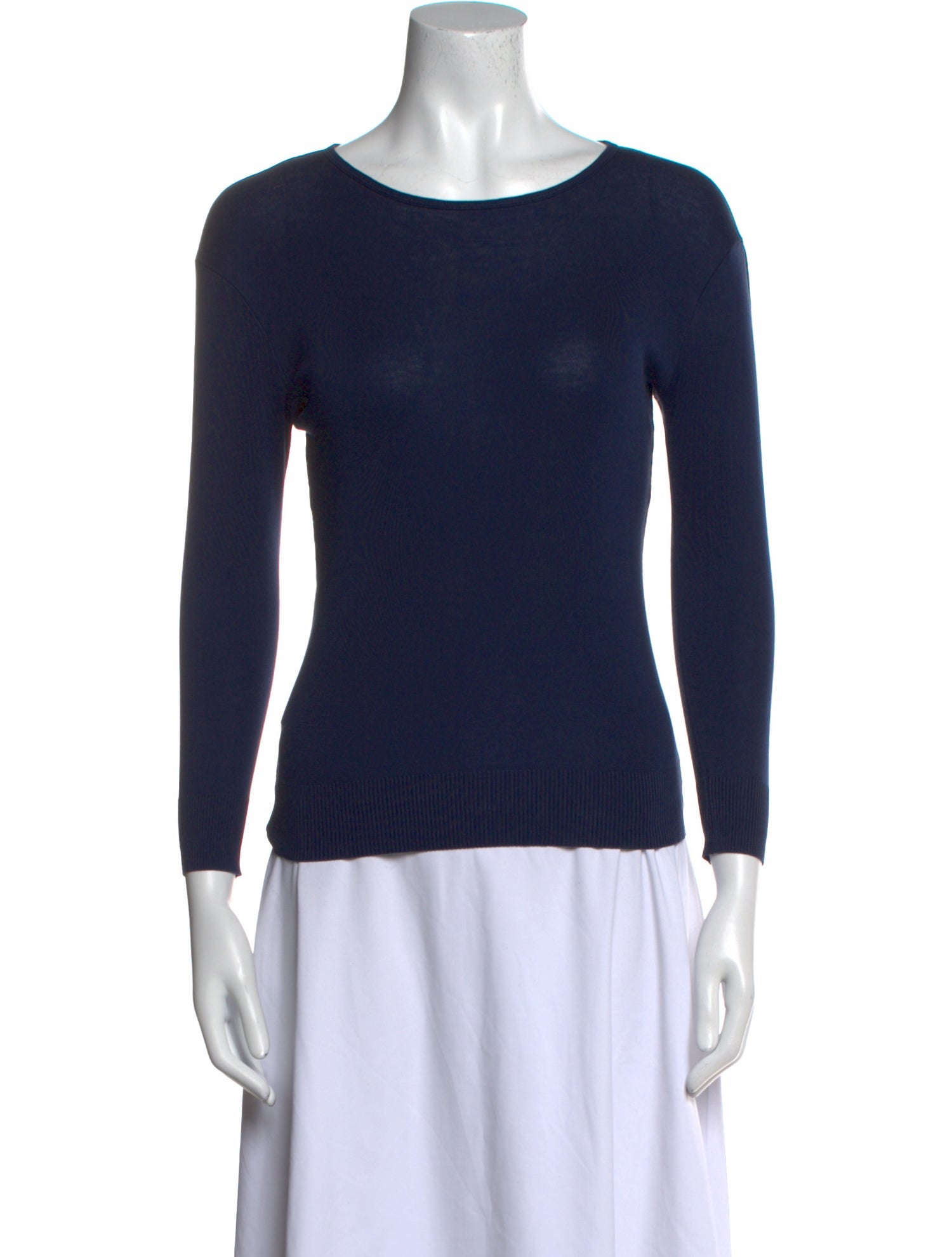 Ralph Lauren Black Label Bateau Neckline Long Sleeve Top
