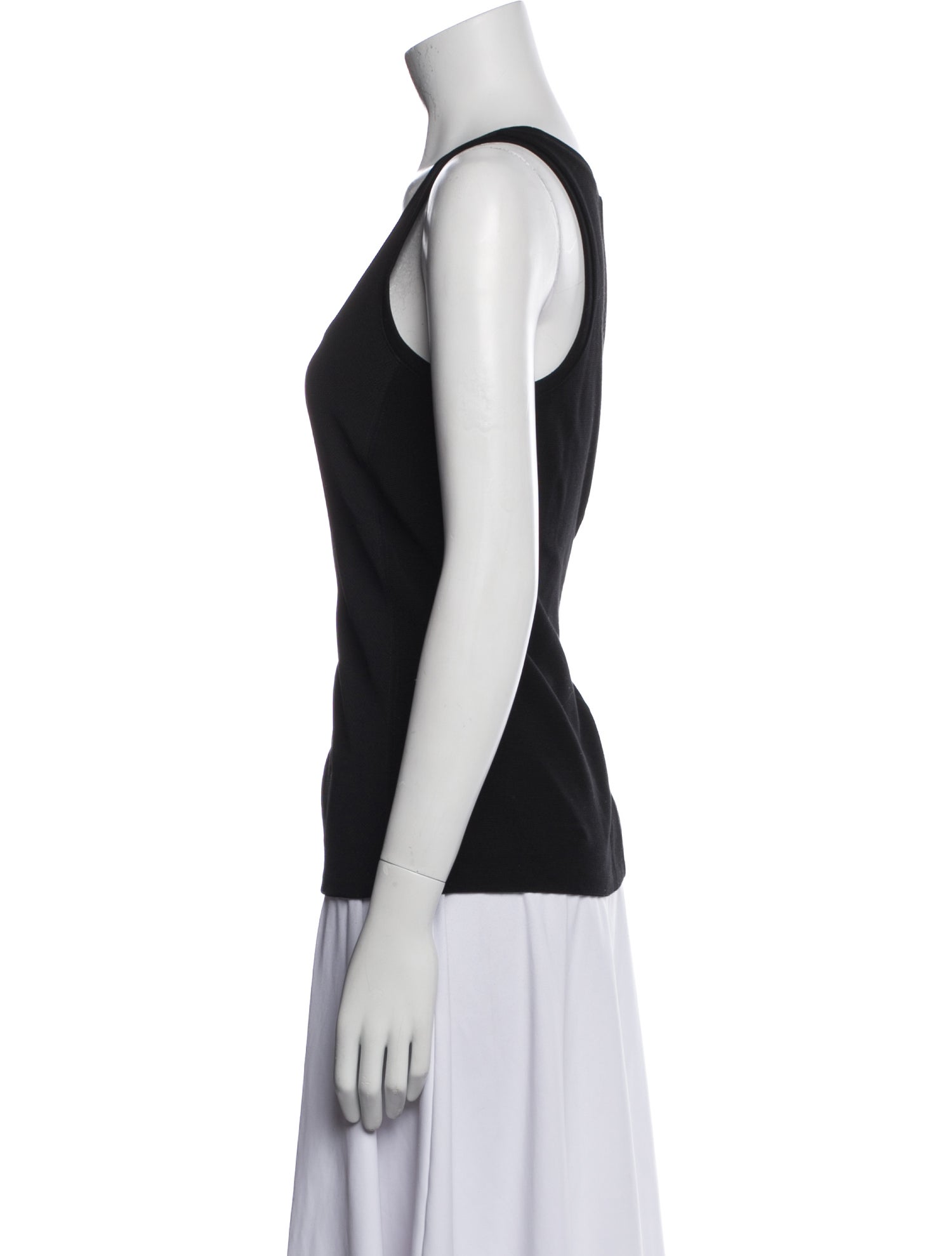 Ralph Lauren Black Label Scoop Neck Sleeveless Top
