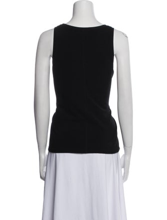 Ralph Lauren Black Label Scoop Neck Sleeveless Top