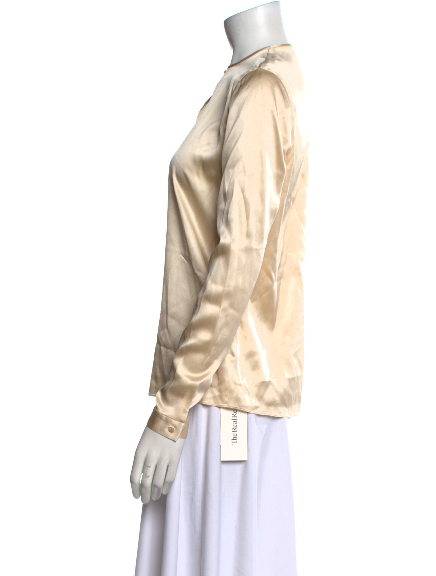 Ralph Lauren Black Label Silk Crew Neck Blouse