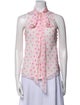 Ralph Lauren Black Label Silk Polka Dot Print Blouse