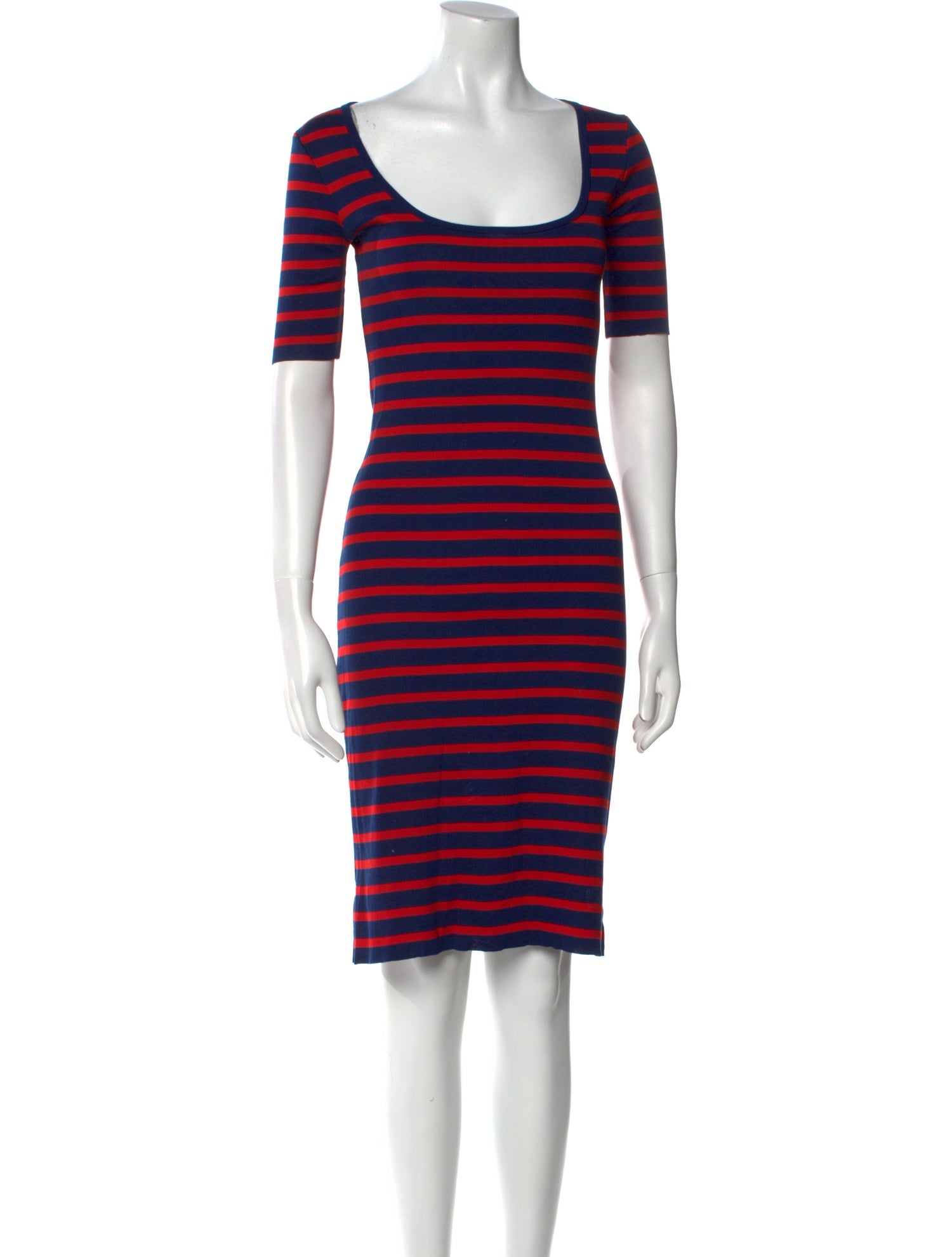 Ralph Lauren Black Label Striped Knee-Length Dress