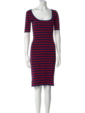 Ralph Lauren Black Label Striped Knee-Length Dress
