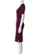 Ralph Lauren Black Label Striped Knee-Length Dress