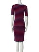 Ralph Lauren Black Label Striped Knee-Length Dress