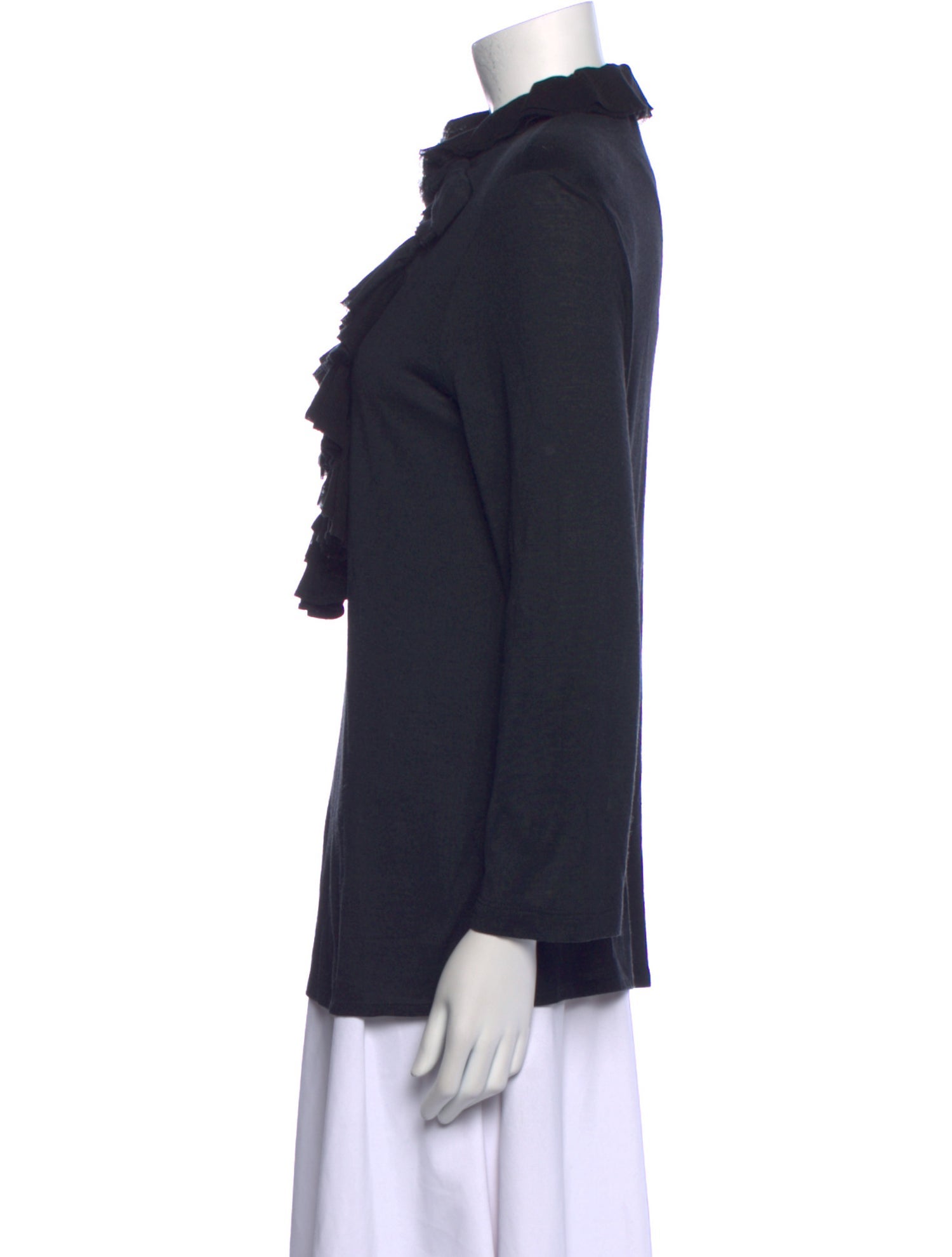 Ralph Lauren Black Label V-Neck Three-Quarter Sleeve Sweatshirt