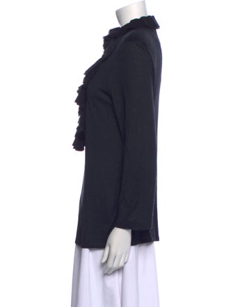 Ralph Lauren Black Label V-Neck Three-Quarter Sleeve Sweatshirt